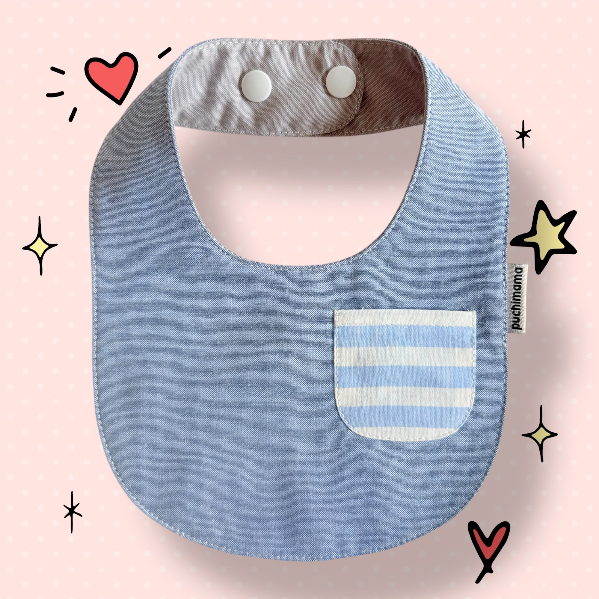 Puchimama "Pocket" Bib