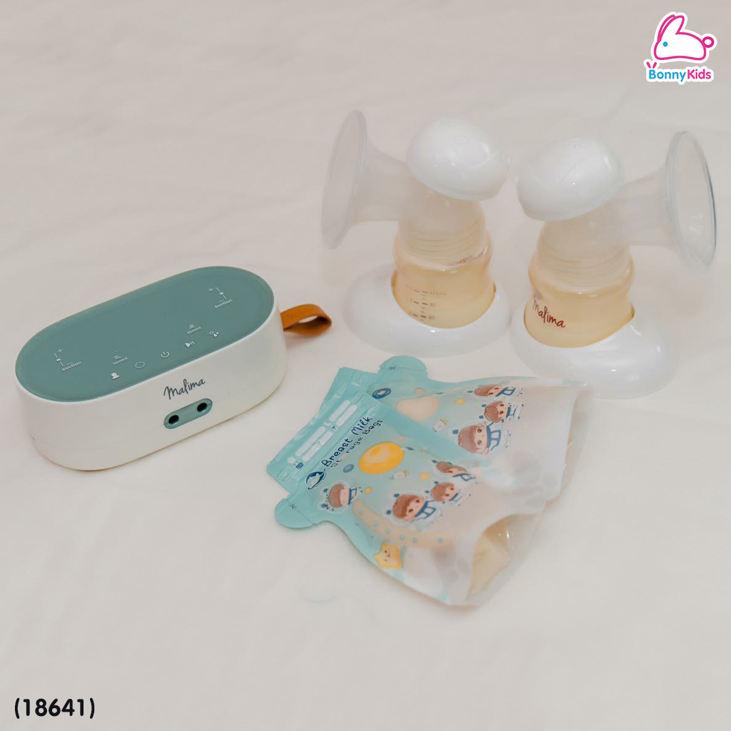 (18641) Malima (มาลิม่า) เครื่องปั๊มนมไฟฟ้า รุ่นมาลิม่า รุ่นใหม่ดีไซน์หรู สองมอเตอร์ปรับแยกซ้าย-ขวา