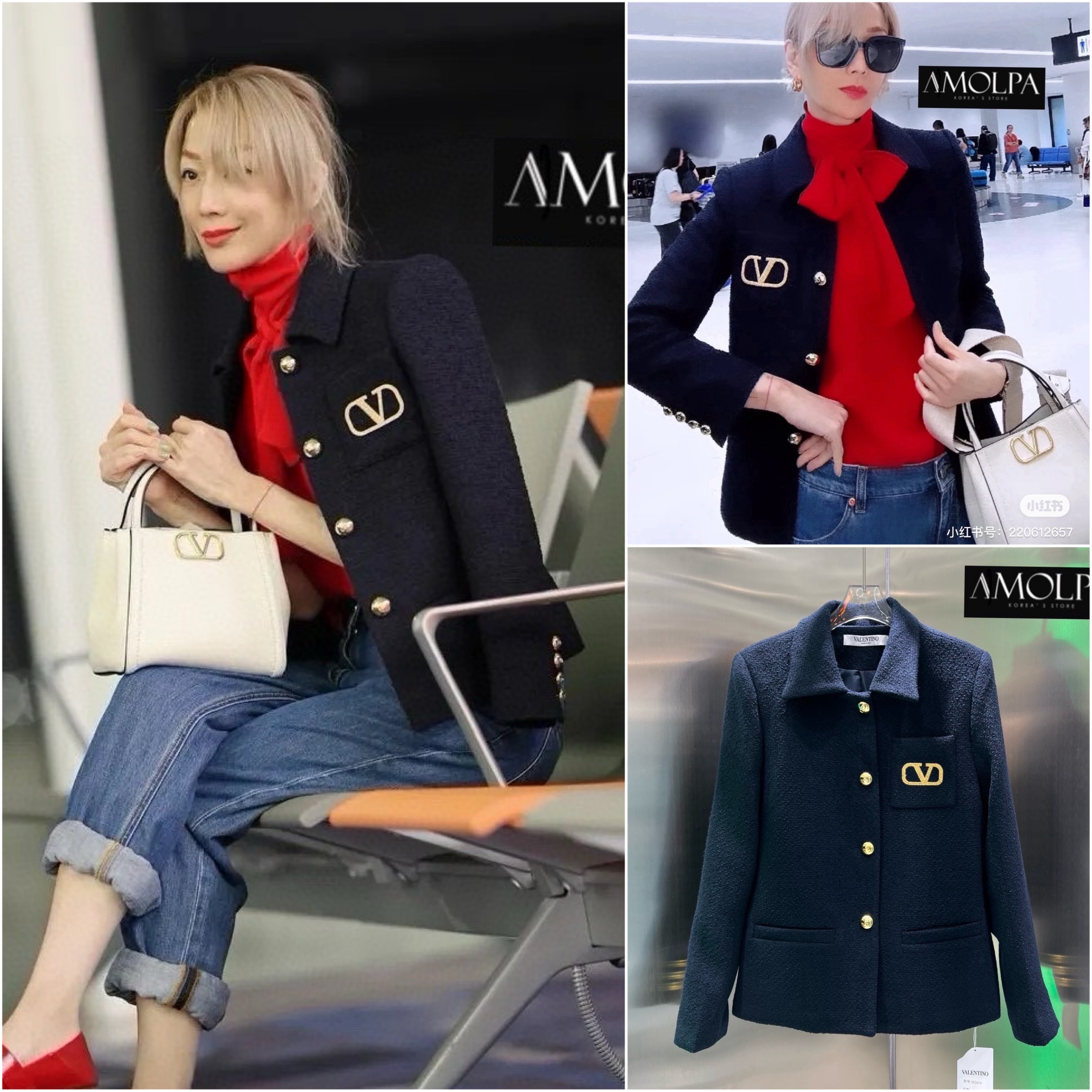 TWEED VALENTINO งาน hiend ชนช๊อป งานทวิต ดูหรูดูแพงงงง พรีเมียมเกินบรรยายมาก จับเนื้อผ้าแล้วปลื้มมาก ใส่สบาย : สินค้าคุณภาพ (พร้อมส่ง)