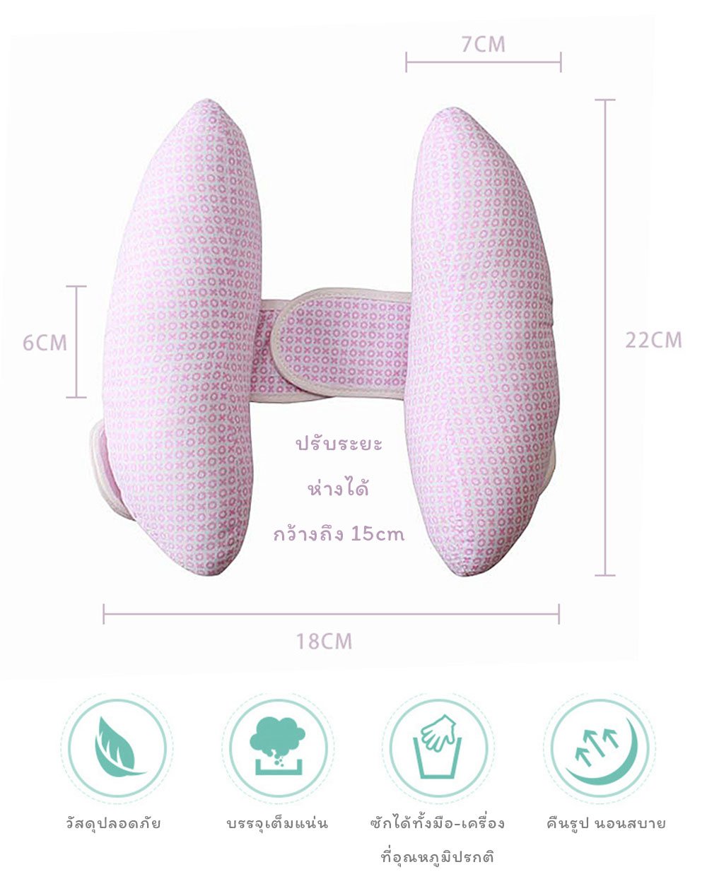 [ฟรี!! ถุงเก็บ] หมอนรองคอเด็ก หมอนรองคอเด็กคาร์ซีท หมอนคาร์ซีท หมอนกล้วย หมอนในรถเข็น ประคองศีรษะและลำคอลูกน้อย
