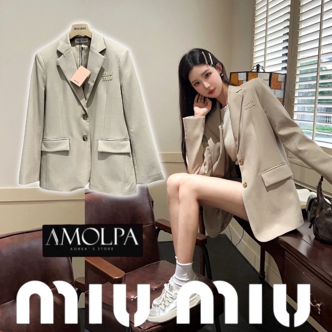 สูท MIU MIU งาน hiend. สวยหรู งานดีมากกก ผ้าอย่างหนัก มีซับในในตัว งานเนี๊ยบ *** งานการันตรี คุณภาพดีสุดๆคะ ใส่สบาย : สินค้าคุณภาพ (พร้อมส่ง)