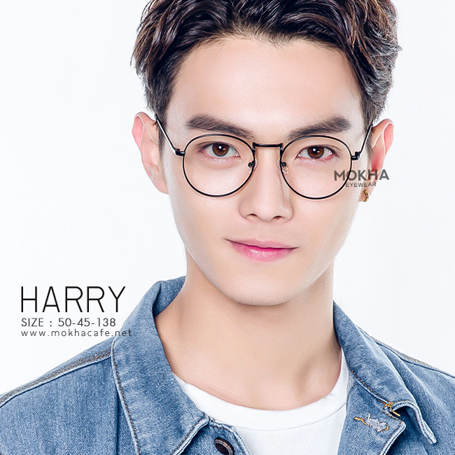 [pre-order] HARRY แว่นทรงหยดน้ำ กรอบโลหะ กว้าง 138 มม. (sizeM)