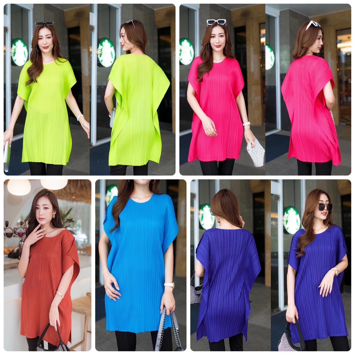 เสื้ออัดพลีท 100% ทรงตัวยาว ไหล่ล้ำ ดีไซด์ผ่าแขนเพิ่มมิติ ความสวย 💫💫 ไฮด์เอนด์ งานอัดพลีทเนื้อเดียวกับงาน Brand สวย High Quality ✔️ : สินค้าคุณภาพ (พร้อมส่ง)