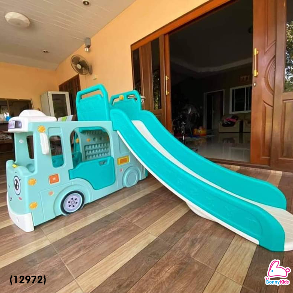(12972) Baby Slider เซ็ตรถบัสสไลด์เดอร์ + แป้นบาส เสริมทักษะและจินตนาการ (Mini Set)