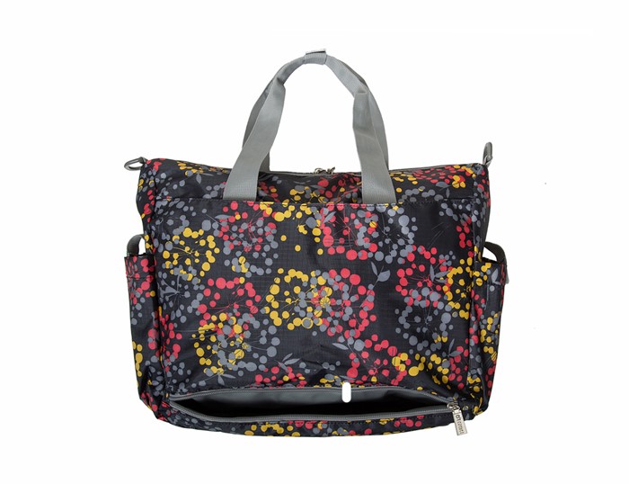 Ecosusi กระเป๋าคุณแม่ กระเป๋าสัมภาระคุณแม่ กระเป๋าแม่ลูกอ่อน แขวนรถเข็นเด็กได้ หิ้ว หรือสะพายไหล่ได้ (Black)