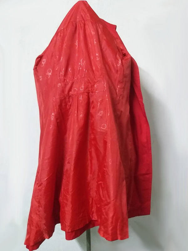 Trench Coat เทรนช์โค้ทสีแดงแจ่มๆ ผ้าดีมาก ไซด์M