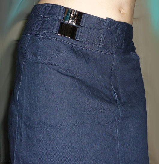 กระโปรงยีนส์เนื้อยืด ดีไซน์หวานๆ 27.5-36-14