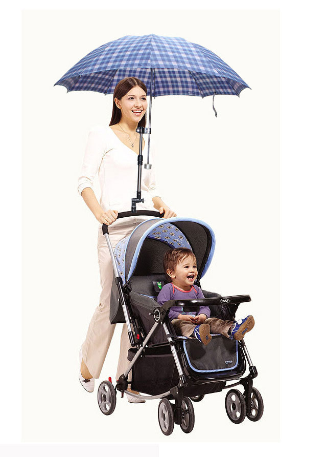 [มีตำหนิ] ด้ามจับร่ม ติดรถเข็นเด็ก/รถเข็นผู้ป่วย/ติดจักรยาน/เก้าอี้ตกปลา