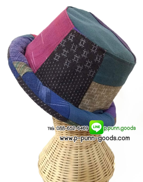 หมวกผ้าฝ้าย หมวกขอบม้วน หมวกทรงชาลี