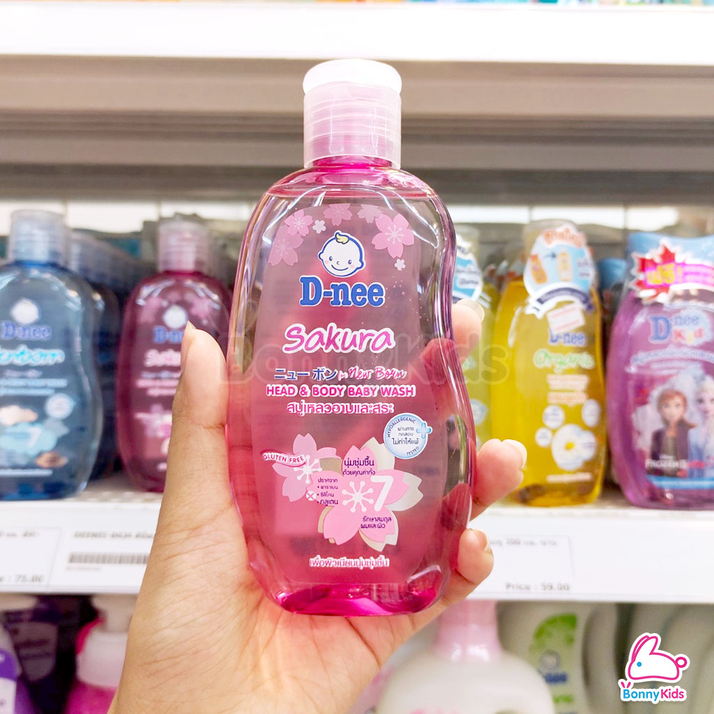 D-nee Newborn Head & Body Baby Bath สบู่เหลวอาบและสระ ขนาด200ml.