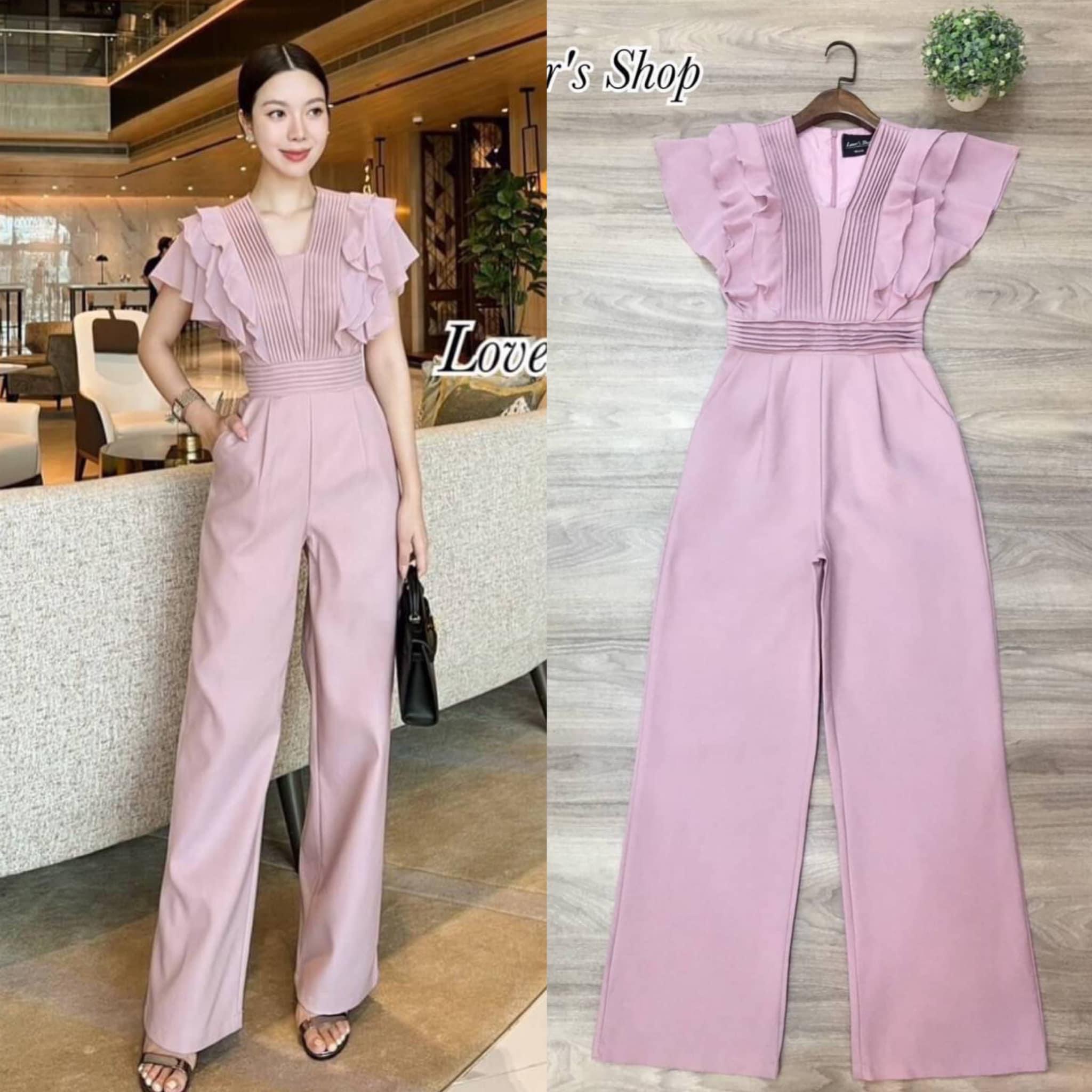 จั้มสูทกางเกงขายาว สวยหรูดูผู้ดี ใส่สบาย สินค้าคุณภาพ (พร้อมส่ง)