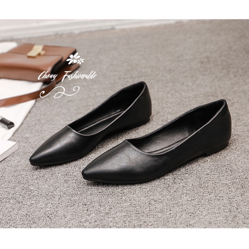 รองเท้าไซส์ใหญ่ 42 ส้นแบนไซส์ใหญ่ Flat Pointed KR1109