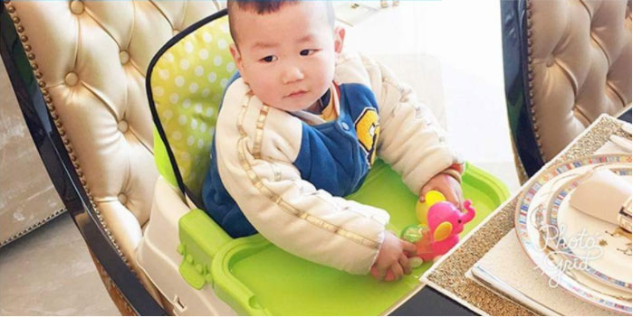 เก้าอี้ทานข้าวเด็ก 3 in 1 Booster ขาตั้งปรับระดับได้