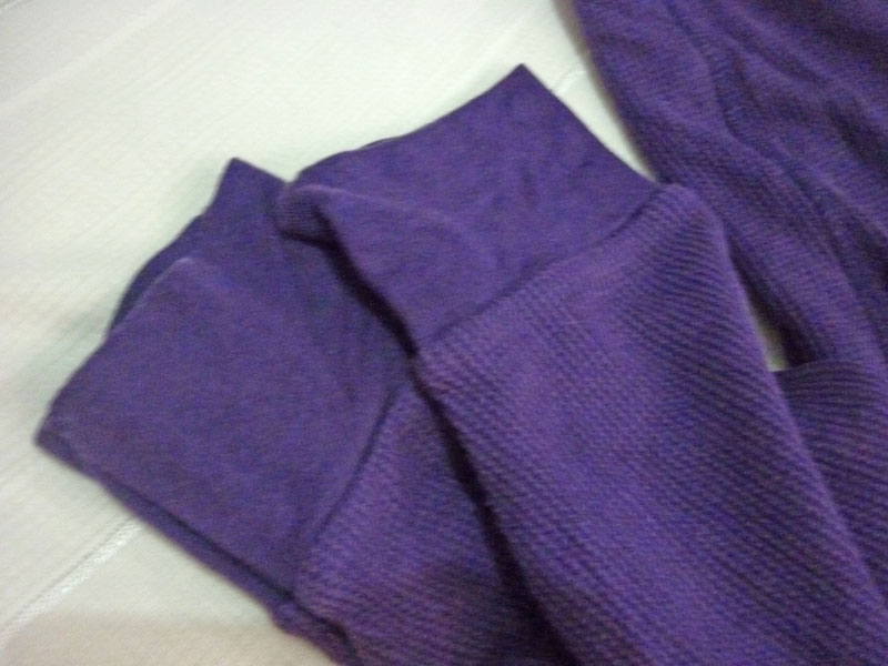 กางเกงฮีทเทคชาย Uniqlo ผ้าวาฟเฟิลสีม่วง