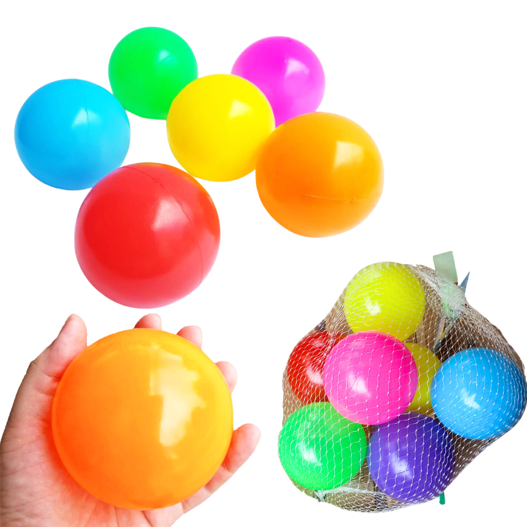 ของเล่นอาบน้ำ ลูกบอลลอยน้ำ Soft Ball ลูกบอลพลาสติก ขนาด 7 ซม. 7 ลูก