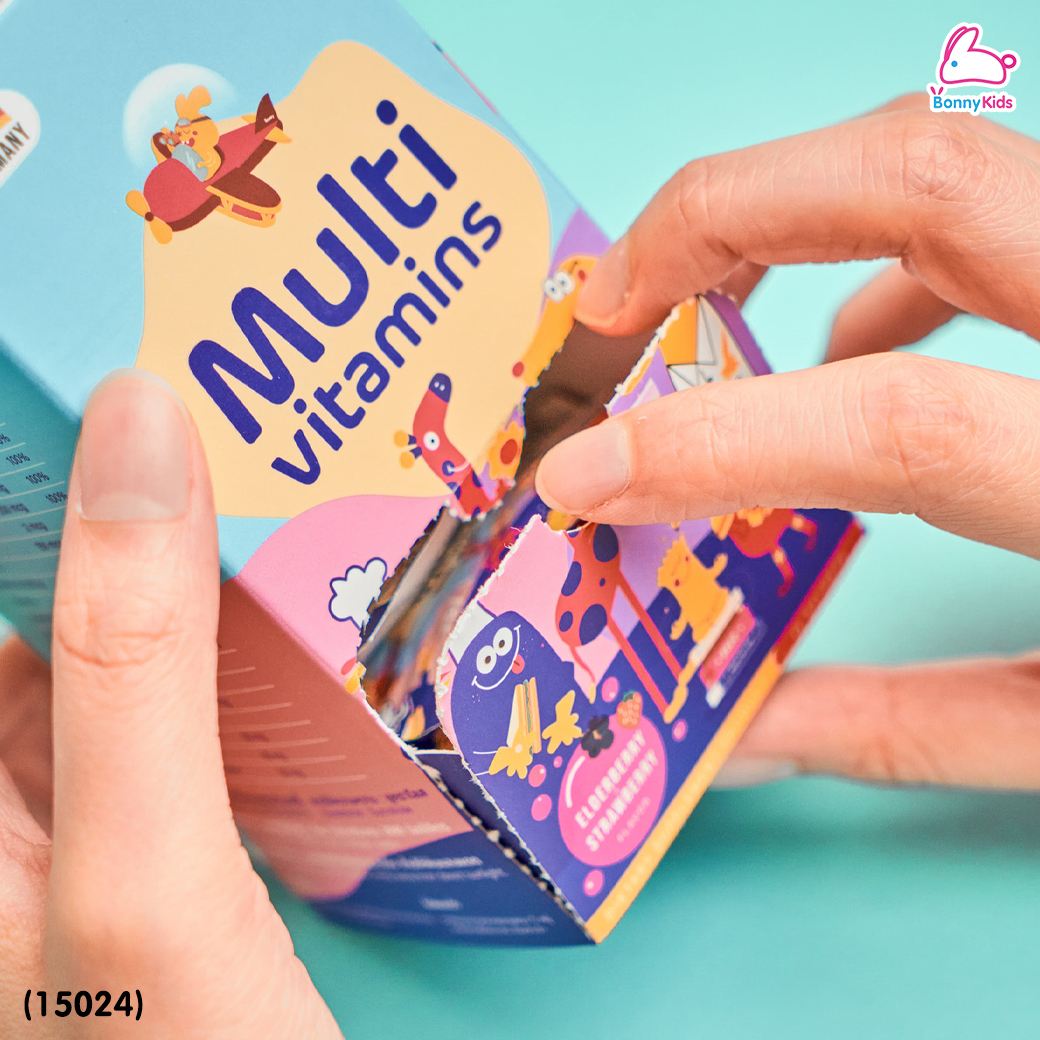 (15024) BROO (บรู) Multivitamins for kids วิตามินรวมเม็ดฟู่สำหรับเด็ก 15 เม็ดฟู่ (2ปี+)