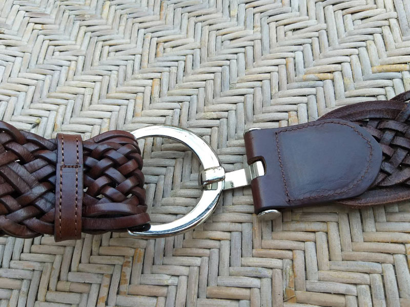 เข็มขัดหนังแท้สานขัด หัวเหล็กสวยมาก ดีไซน์สุดเก๋