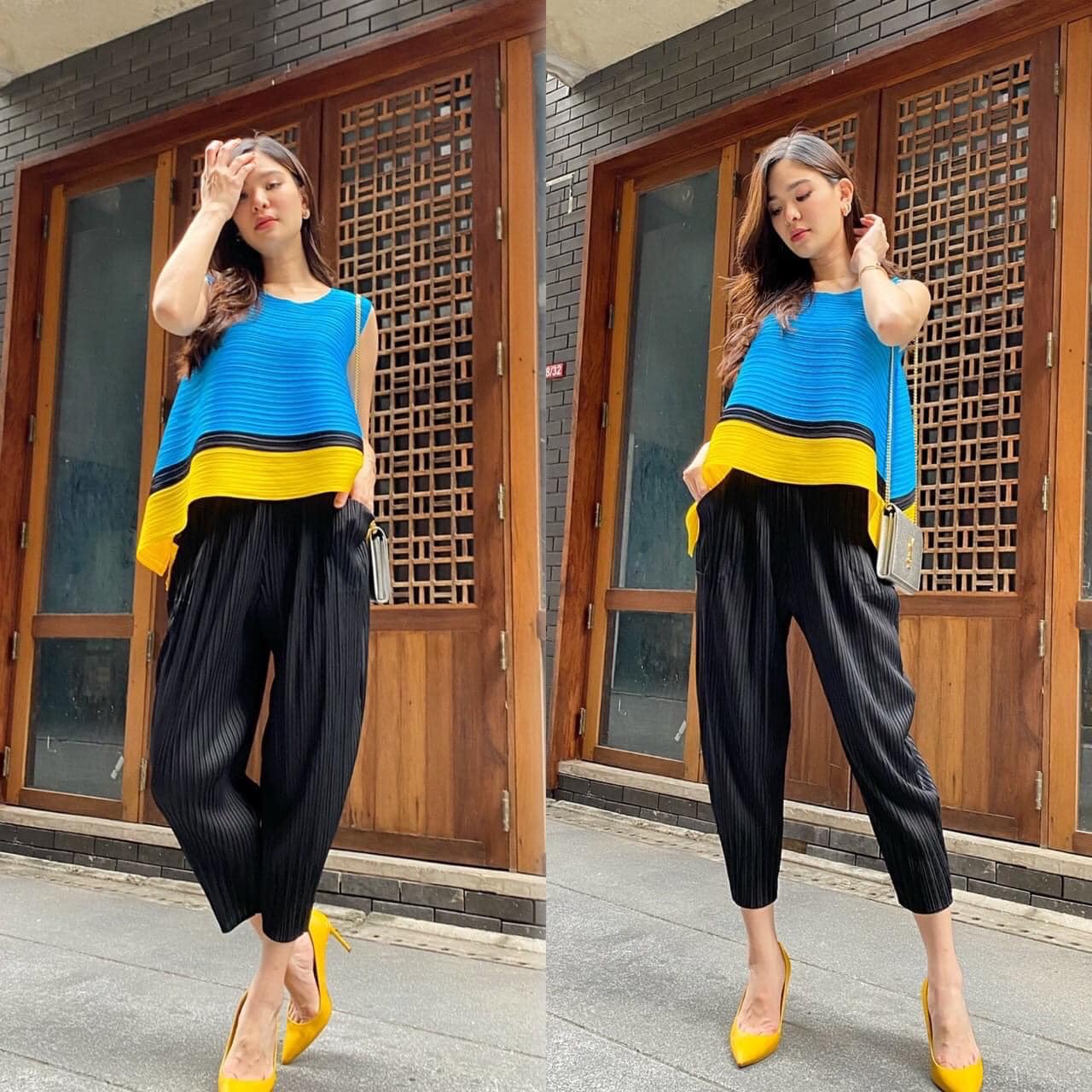 ชุดเซตผ้าอัดพลีทเนื้อดี แบบงาน Brand 😍 : สินค้าคุณภาพ (พร้อมส่ง)