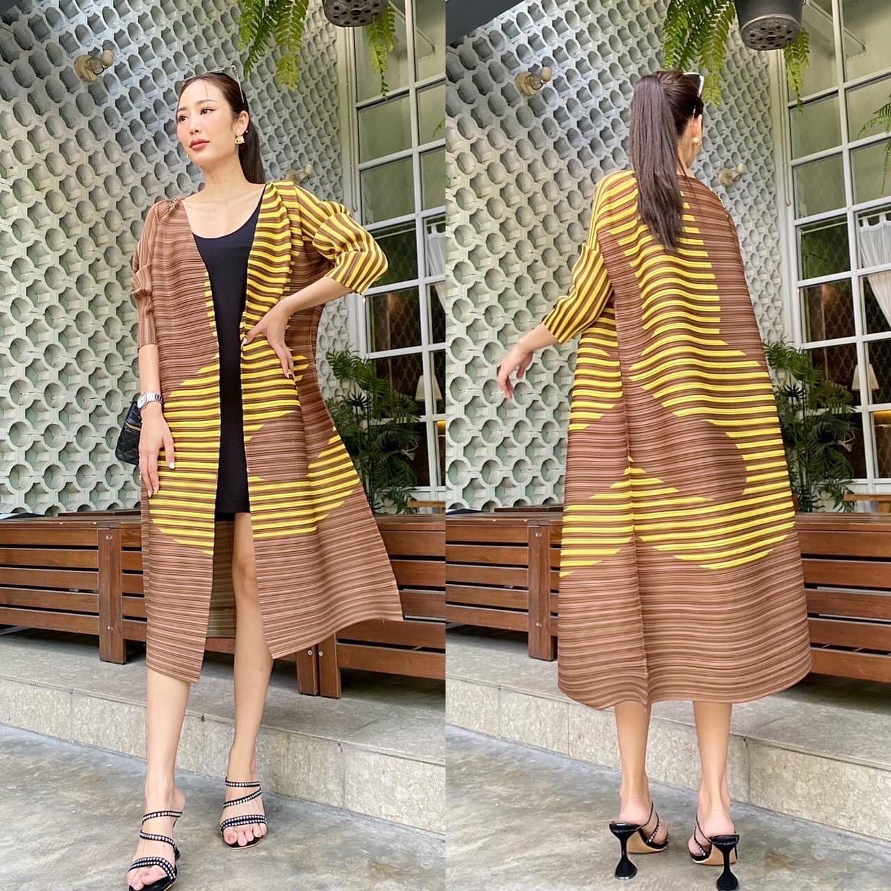 เบรเซอร์ตัวยาว อัดพลีท 100% เนื้อเดียวกับงาน Brand งานเกาหลีแท้ 🇰🇷 ใส่สบาย สินค้าคุณภาพ (พร้อมส่ง)