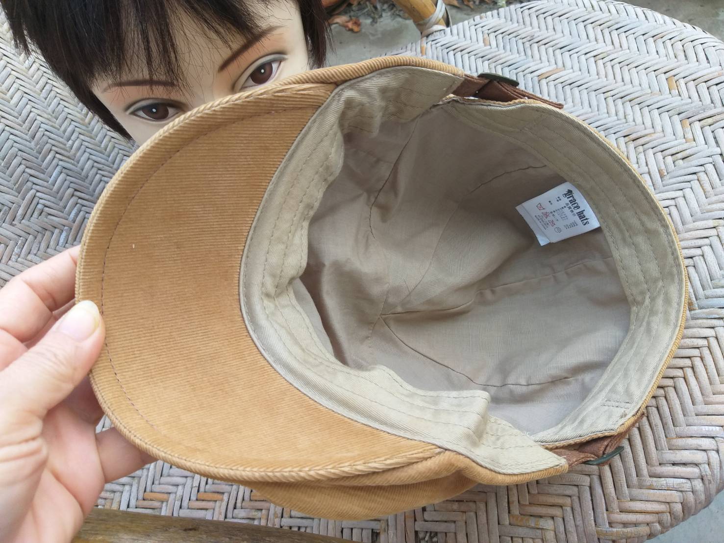 หมวก flat cap หมวกติงลี่ grace hat ผ้าลูกฟูก