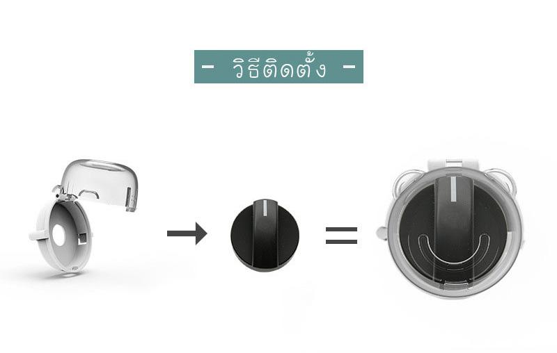 [แพค 2 ชิ้น] ฝาครอบที่บิดเตาแก็ส ล็อคกันเด็ก ป้องกันเด็กเปิดเตาแก็สเล่นเอง