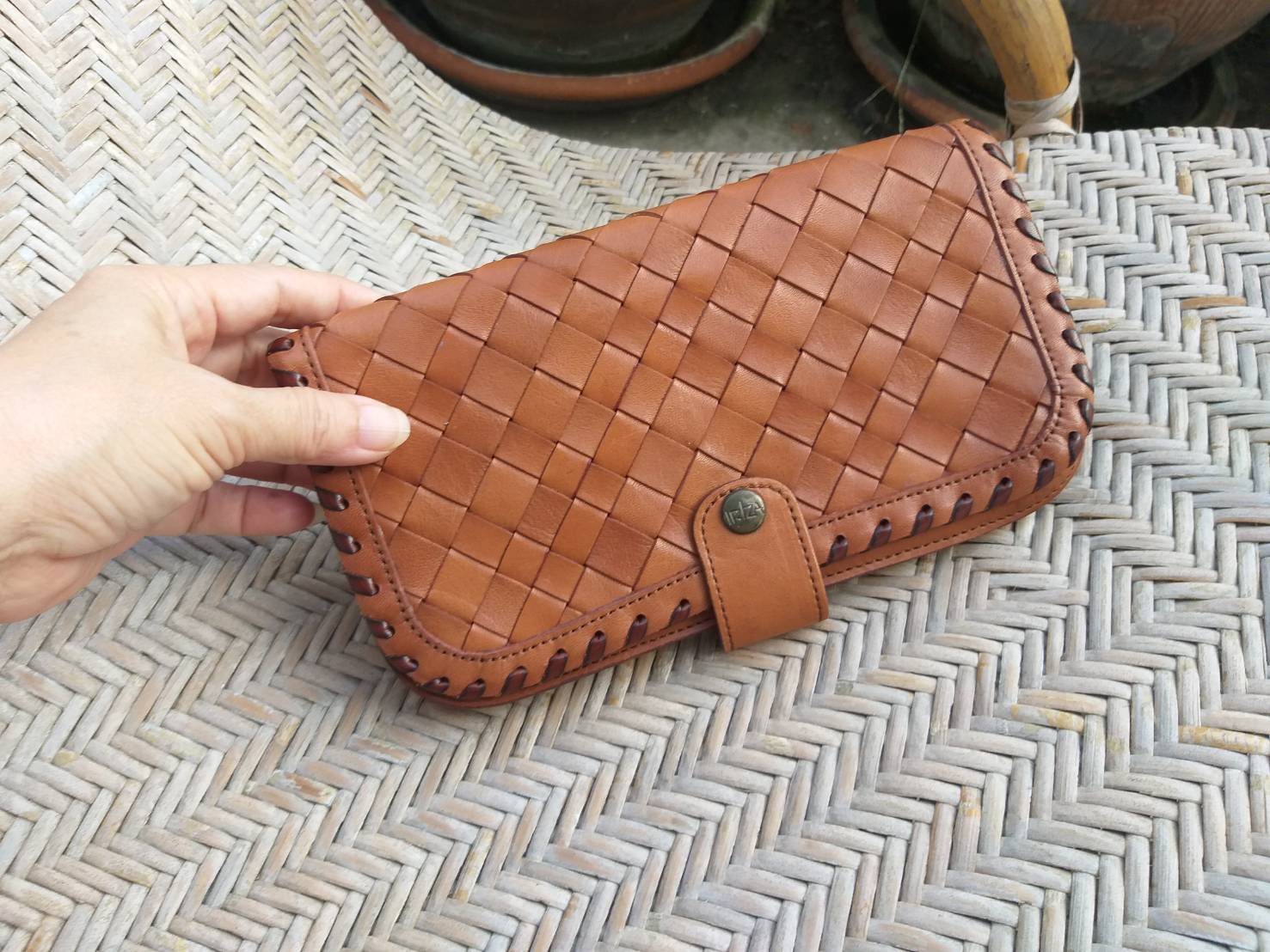 กระเป๋าสตางค์ IBIZA หนังแท้ สวยมาก (ของใหม่)