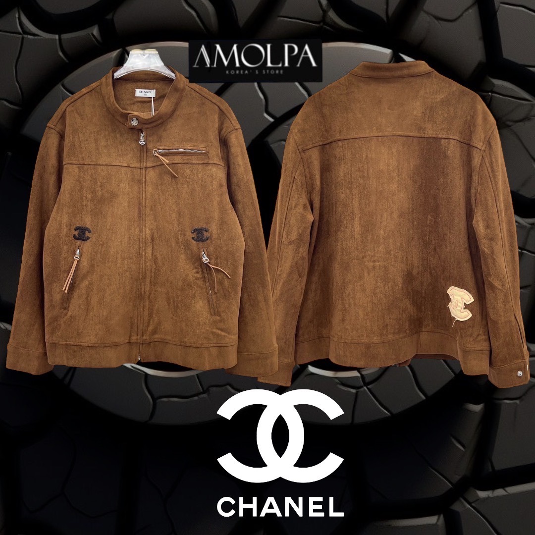 JACKET CC งาน hiend กำมะหยี่ 2024SS เนื้อผ้าดีมาก มีน้ำหนักสุดๆ ปั้มโลโก้ทุกจุดด ห้ามพลาดเลยน๊า สวยสุดๆ ใส่สบาย : สินค้าคุณภาพ (พร้อมส่ง)