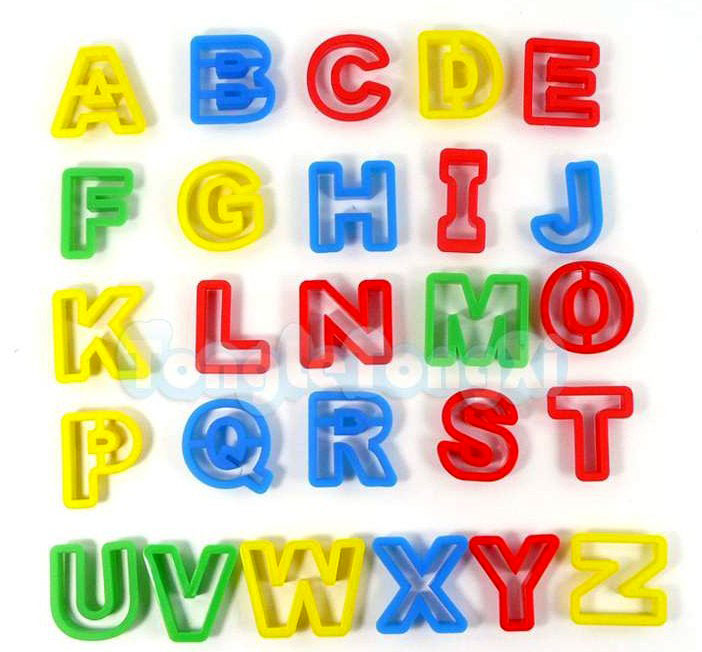 แม่พิมพ์ ABC แม่พิมพ์แป้งโดว์ A-Z เซตแม่พิมพ์ตัดแป้งโดว์-ดินน้ำมัน ตัวอักษร A-Z รวม 26 ตัว