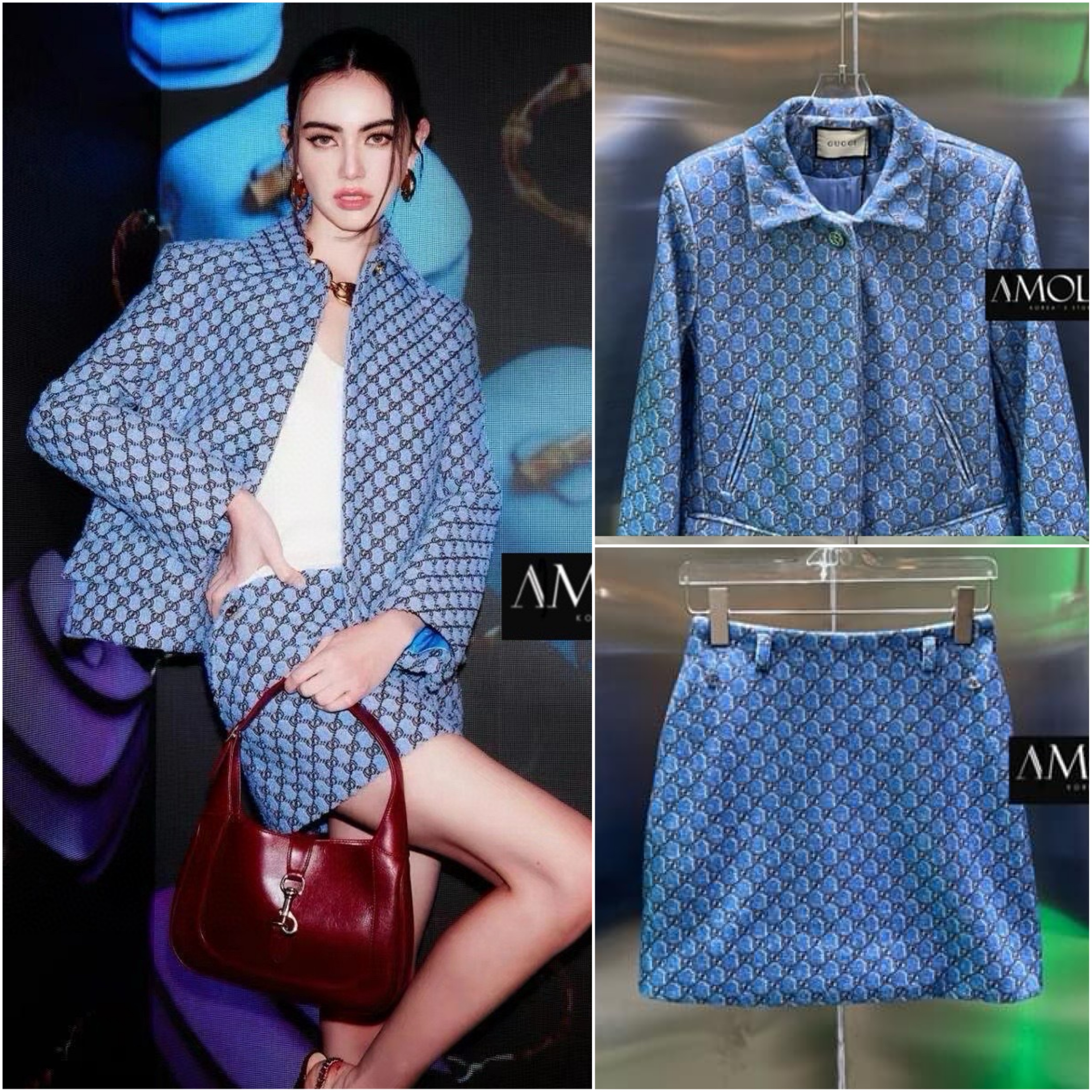 *ขายแยกชิ้น*(เสื้อ) BALZER SHADOW BOUCLE + SKIRT GG งาน hiend เสื้อสูทแขนยาว+กระโปรง คอลเลคชั่นใหม่ 2024 สวยมาก เซตสวยยย ใส่แล้วดูแพ ผ้าดีมาก เย็นมากๆ ห้ามพลาดเลยน๊า สวยสุดๆ ใส่สบาย : สินค้าคุณภาพ (พร้อมส่ง) สำเนา