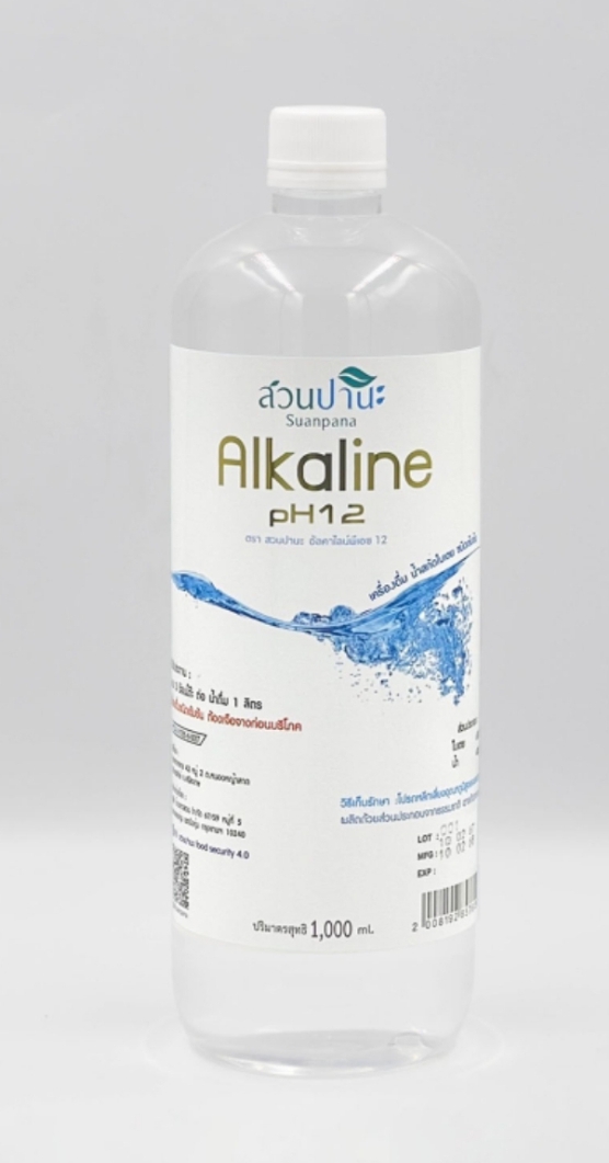 น้ำอัลคาไลน์วอเตอร์ Alkaline Water PH12 (สวนปานะ) ขนาด 1,000 มล. ► หัวน้ำด่างเข้มข้น สำหรับผสมดื่ม