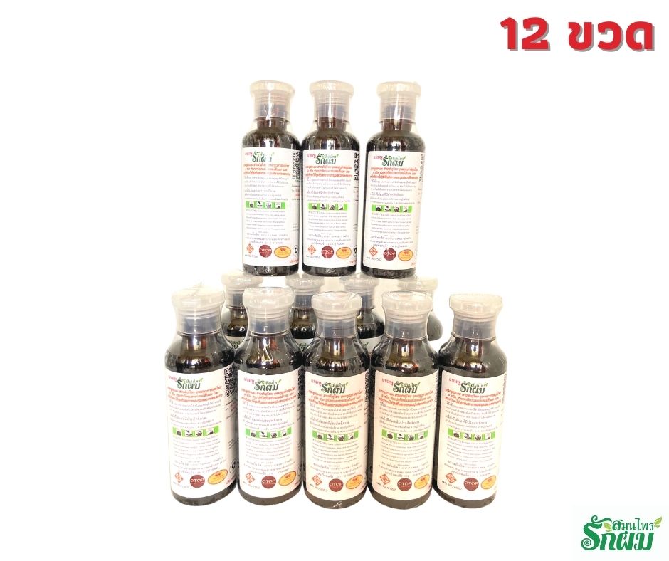 แชมพูสมุนไพรรักผม 250ml x 12 ขวด ยาสระผมแก้รังแคเชื้อรา แก้ผมร่วง แก้ปัญหาผมมัน ผมคัน ชะลอผมหงอก ช่วยให้ผมเกิดใหม่ ไม่ต้องใช้ครีมนวดผม อุดมด้วยสมุนไพรธรรมชาติถึง 9 ชนิด ใช้ได้ทุกวัย สระได้ทุกวัน ปราศจากสารเคมีที่เป็นอันตราย