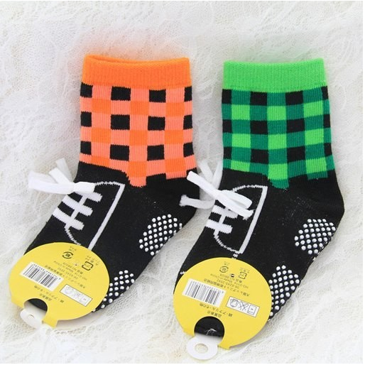 ถุงเท้าเด็กเล็ก 1-3 ขวบ ลายรองเท้า มีเชือกผูกหลอกสุดเท่ เนื้อนุ่ม ยืดหยุ่น