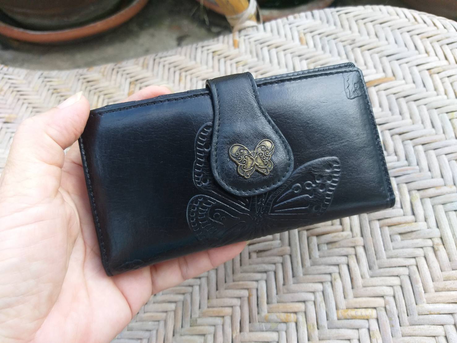 กระเป๋าใส่นามบัตร ใส่บิล CIALEE หนังแท้ สวยมาก (ของใหม่)