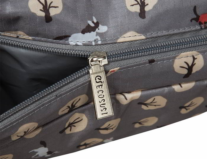 Ecosusi กระเป๋าคุณแม่ กระเป๋าสัมภาระคุณแม่ กระเป๋าแม่ลูกอ่อน แขวนรถเข็นเด็กได้ หิ้ว หรือสะพายไหล่ได้ (Grey Cute Tree)