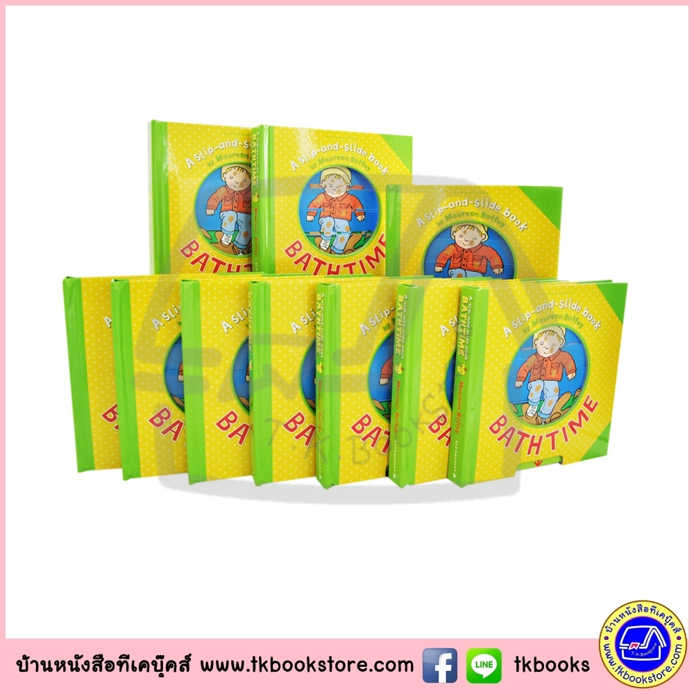 A Slip and Slide Book : Bath Time หนังสือเลื่อนไปมา ได้เวลาอาบน้ำ หนังสือเด็กภาษาอังกฤษ จาก ทีเคบุ๊คส์