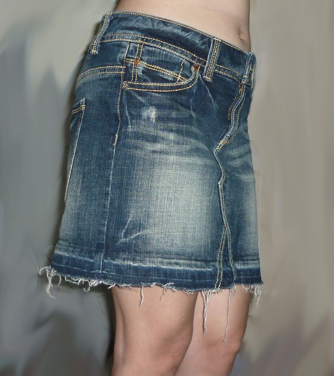 #2กระโปรงยีนส์ชายลุ่ย สีสวยมาก 32-35-14