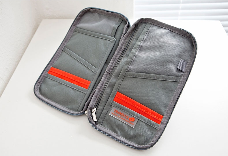 กระเป๋าใส่พาสปอร์ต กระเป๋าใส่หนังสือเดินทาง อเนกประสงค์ มีสายคล้องมือ ใส่เอกสารได้เยอะ พกพาสะดวก กันน้ำ คุณภาพดี