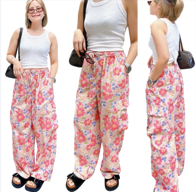 กางเกงขายาว ทรงกระบอก ด้านบนเป็นกระดุม+ซิปซ่อนด้านหน้า เอวด้านหลังเป็นยางยืด ใส่สบาย : สินค้าคุณภาพ (พร้อมส่ง)