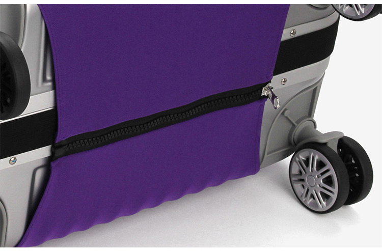 (ผ้ายืด สีพื้นเรียบ ขนาด M) ผ้าคลุมกระเป๋าเดินทาง ขนาด 22 - 24 นิ้ว มี 3 สีให้เลือก (ดำ ม่วง เทา)