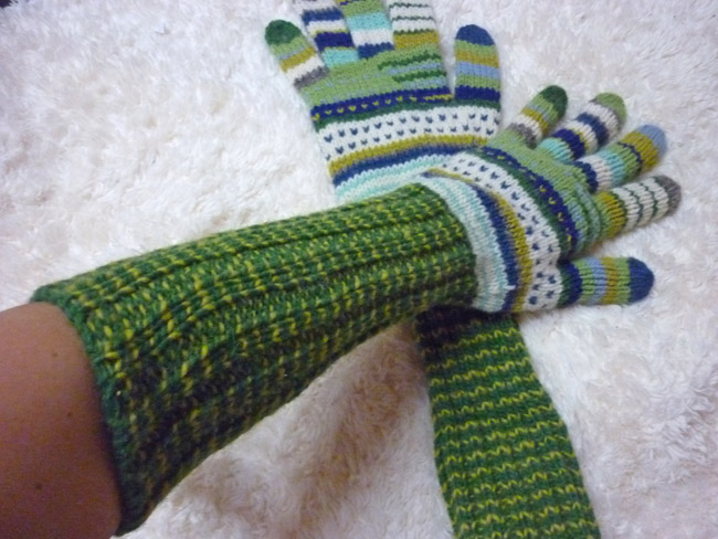 ถุงมือหญิง ไหมพรมขนสัตว์ แนวที่สุด /ของใหม่/