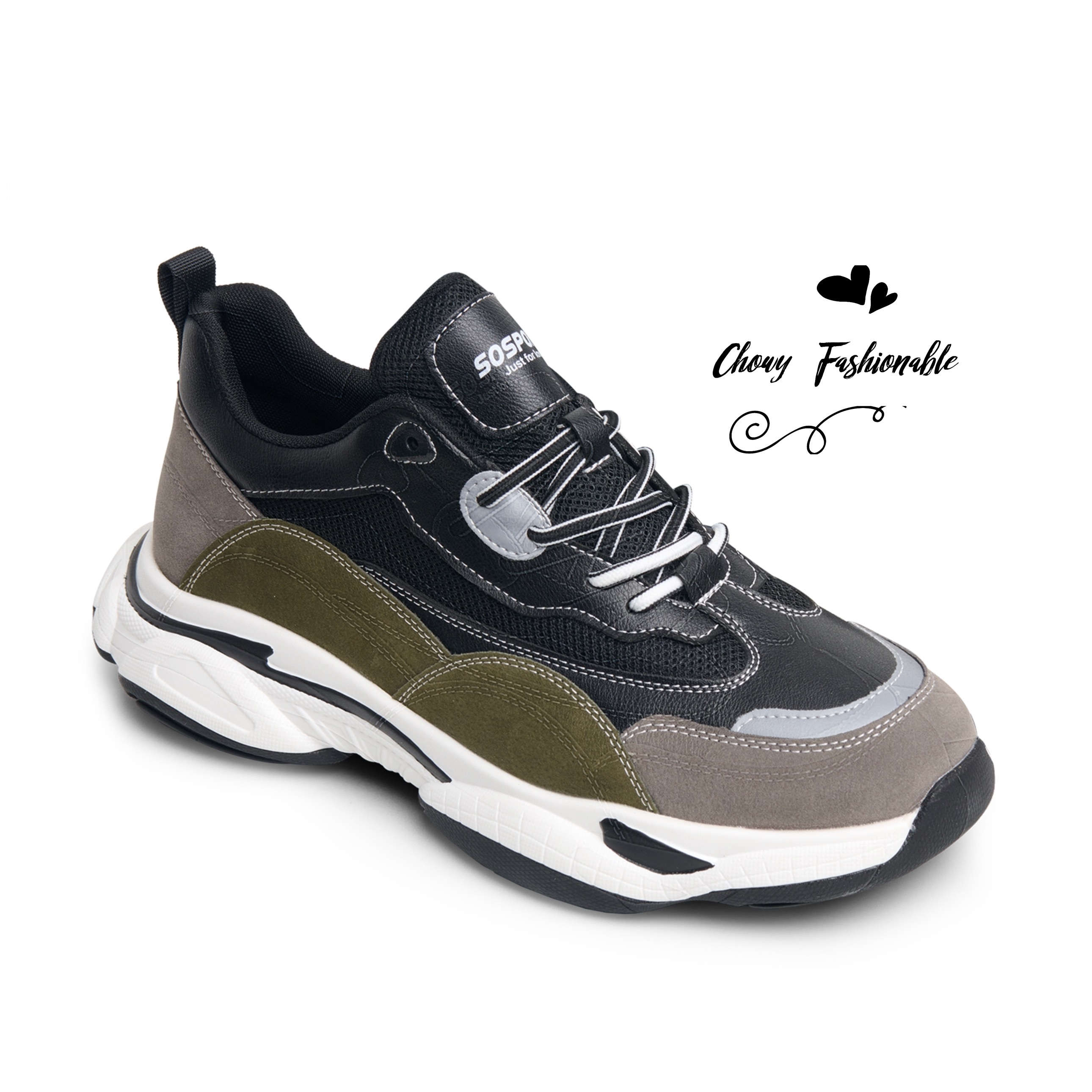 รองเท้าผ้าใบผู้ชายไซส์ใหญ่ 50 51 (13US) Men Fashion Sneaker KR1235