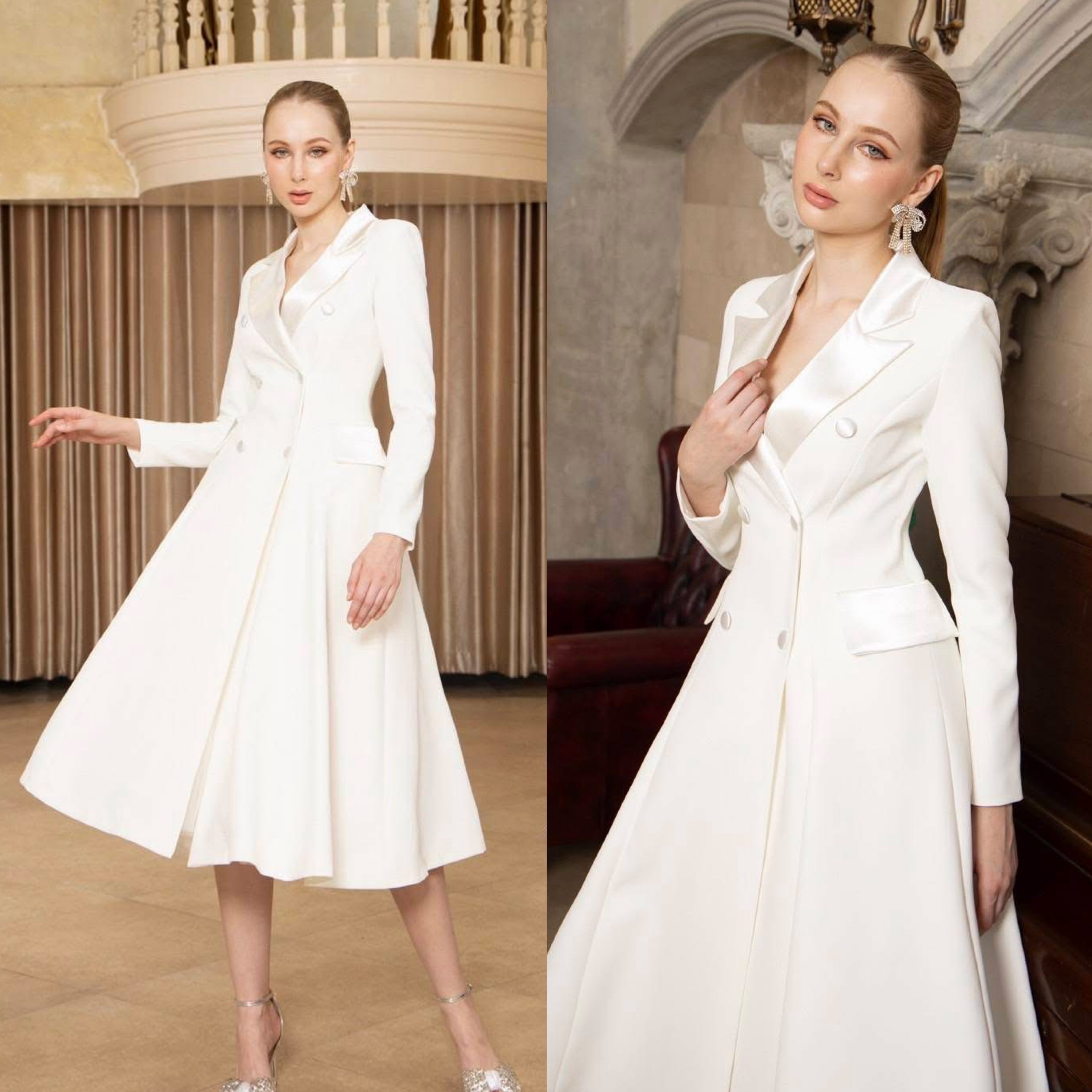 เดรสปกเลื่อมกระโปรงบาน+กระโปรงสุ่ม งานผ้าเนื้อดี ผ้าสวยสุดๆ ใส่สบาย : สินค้าคุณภาพ (พร้อมส่ง)