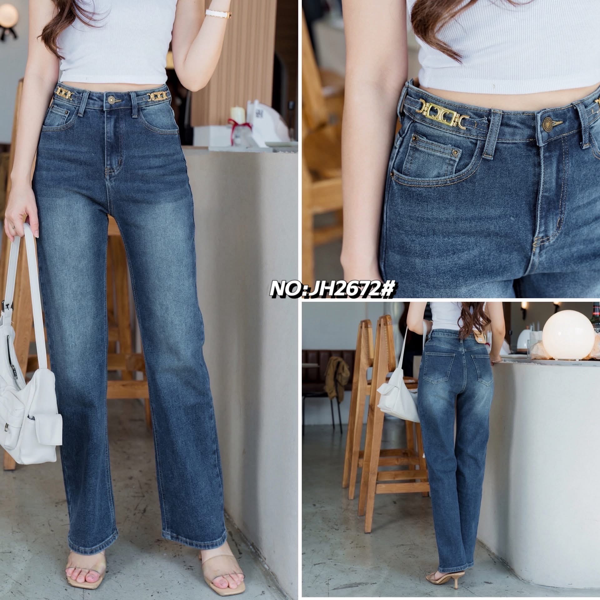 กางเกงยีนส์ขากระบอก ทรงเอวสูงงงง เนื้อผ้ายีนส์ยืดค่า คือนิ่มหนา ยืดหยุ่นดีมากกกก ใส่สบายสุดๆ ช่วงเอวเพิ่มลูกเล่นตรงขอบกางเกง ใส่สบาย : สินค้าคุณภาพ (พร้อมส่ง)
