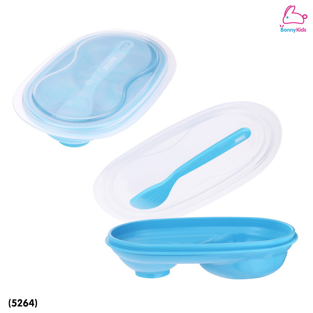 (5264) NATUR (เนเจอร์) Grinder Bowl with Spoon ชุดชามบดพร้อมช้อน สำหรับเด็ก 6 เดือนขึ้นไป