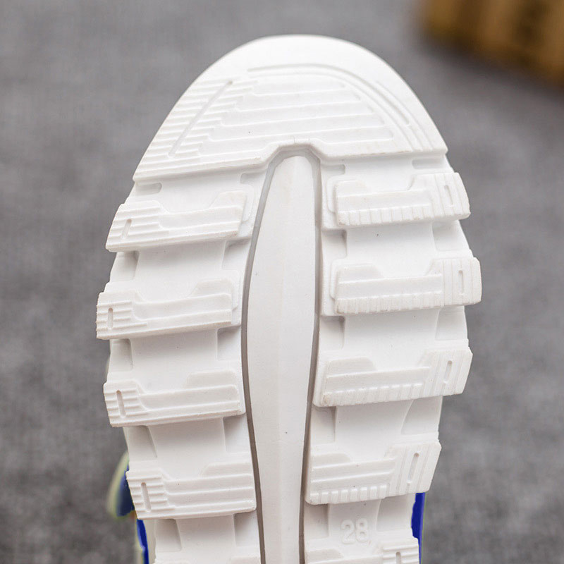 รองเท้าคัชชูเด็กสีน้ำเงิน รองเท้าเด็กชาย เทปหน้า สุดเท่ห์ ใส่ง่ายไม่ต้องผูกเชือก Size 26-30