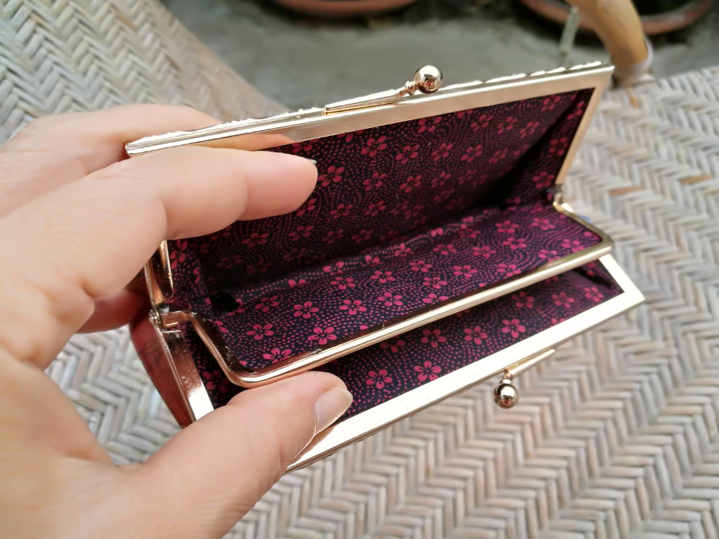 กระเป๋าสตางค์ป็อกแป็ก หนังพิมพ์ลาย สวยมาก