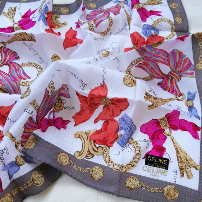 ผ้าเช็ดหน้าแบรนด์เนม CELINE สวยมากๆ
