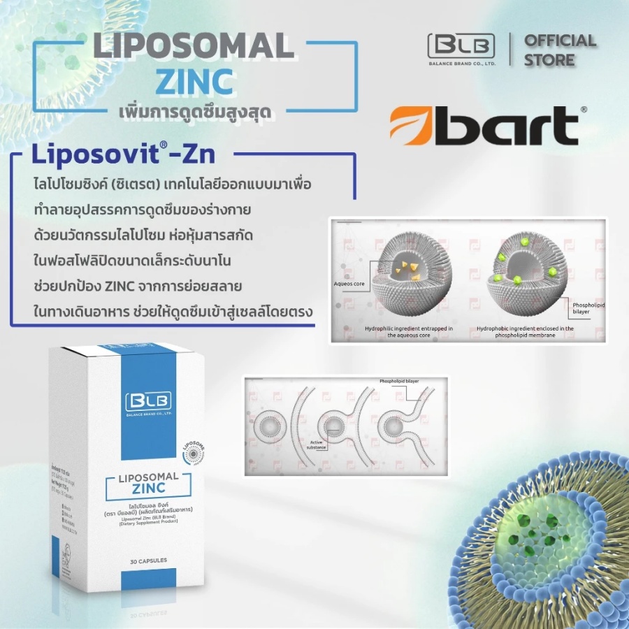 Liposovit-Zn Technology นวัตกรรมไลโปโซม