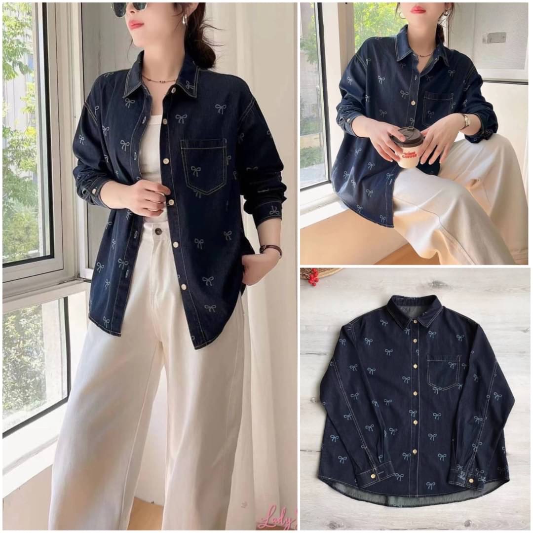 เสื้อญี่ปุ่นงานแท้นำเข้า ดีเทลลายโบว์น่ารัก แบบสวยสไตล์ญี่ปุ่น งานทรงฟรีไซส์ใส่ได้ตลอด : สินค้าคุณภาพ (พร้อมส่ง)