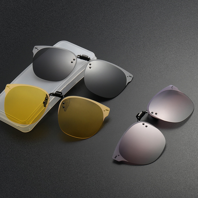 MOKHA คลิปออนแว่นตา (SizeM) ทรงเหลี่ยม ClipOn กันแดด คลิปติดแว่นตา แว่นกันแดด